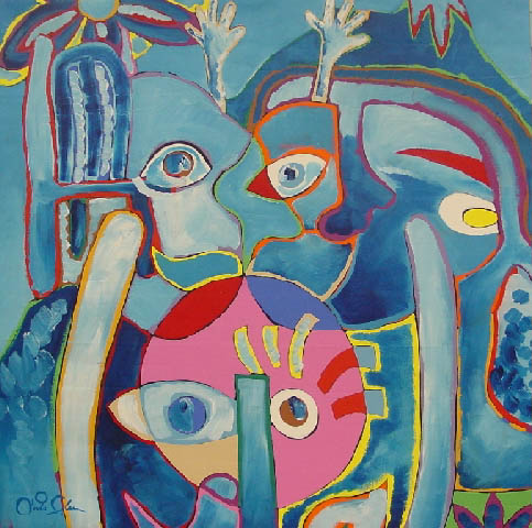 "Blue Family" Artist: Linda Gleeson